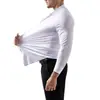 Camisa Blanca de Manga Larga para Hombre de Gama Alta Tallas Grandes Estilo Coreano Camisa Casual de Moda Camisa de Alta Elasticidad para Hombre Sin Planchar