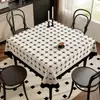 Mantel Cuadrado de Tela de PVC Estilo Americano, Impermeable, Resistente al Aceite, Lavable, Mantel para Mesa Cuadrada de Café, Base Resistente al Calor