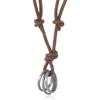 Nueva Joyería Transfronteriza Retro Estilo Playa Collar de Cuero de Vaca Collar Largo Sencillo Europeo y Americano para Hombre con Cuerda de Cuero Redonda