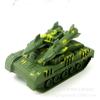 Tanque de juguete de plástico para mesa de arena infantil, modelo de tanque militar con flecha doble de 10.5CM, la bala puede girar 360 grados