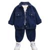 Traje de Mezclilla para Niños Primavera y Otoño 2026 Nuevo Elegante Bebé Guapo Niños Pequeños Primavera y Otoño Ropa de Exportación