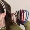Faixa de Cabeça de Lã de Cor Sólida de Camada Dupla para Mulheres 2025 Novo Estilo de Moda de Alta Qualidade Faixa de Cabeça Prendedor de Cabelo Lavar o Rosto Grampo de Cabelo Acessório de Cabeça