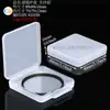 Caixa de Embalagem para Filtro Redondo, Caixa de Armazenamento para Lente de Fotografia, Caixa Quadrada de Plástico Fosco para Lente Grande Angular, Caixa Protetora Quadrada para Lente UV