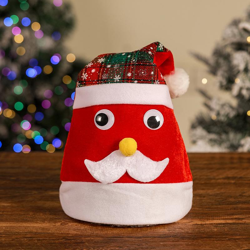 SDM-81红绿格子老人帽