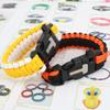 EMAK encendedor multifuncional para exteriores pulsera de fuego de pedernal pulsera de supervivencia tejida con cuerda de paracaídas brújula pulsera para exteriores