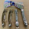 Clip de cabelo automático prateado clip de mola clip acessórios para cabelo laço material diy acessórios
