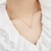 Estilo coreano diseño nicho ins moda simple cuatro garras cabeza de toro diamante único titanio acero collar versátil temperamento cadena de clavícula
