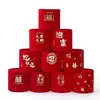Cubo de Bendición Personalizado para Año Nuevo, Cubo de Abrazo para Nochevieja, Bodas, Inauguración de Casa y Uso General, con Tela de Terciopelo Estampada en Oro y Cubo para Arreglos Florales, Disponible para Marca Blanca