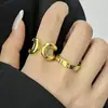 Anel Aberto Liso Básico Minimalista para Mulheres Versátil Coreano Nicho Temperamento Personalidade Moda Anel Estilo Minimalista