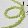 Contas de Arroz de Vidro Verde Claro Renda Conectada Corda Grossa Cristal Acrílico DIY Acessórios Tecidos à Mão Metabo