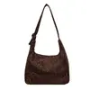 Bolsa Tote Estampa Leopardo Retrô Feminina 2026 Nova Outono Nicho Bolsa de Trabalho Grande Capacidade Versátil Ombro Único Transversal
