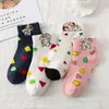 Calcetines de Crayón para Mujer, Dibujos Animados Jacquard de Algodón, Calcetines Bajos para Mujer, Calcetines Cortos de Primavera y Verano, Calcetines de Dibujos Animados Versátiles, Calcetines de Moda INS