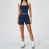 Conjunto de Yoga sin Costuras Europeo y Americano Cintura Alta Levantamiento de Glúteos Control de Abdomen Deportes al Aire Libre Transpirable Secado Rápido Traje de Fitness para Mujer 5112