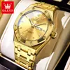 Reloj de Cuarzo Marca Oulisi para Hombre, Doble Calendario, Correa de Acero, Moderno, Elegante, Luminoso, Resistente al Agua Reloj para Hombre