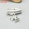 Accesorios de triángulo de mariposa de plata esterlina S925, estilo retro, con forma de flor antigua, tubo curvo, plata lisa, material artesanal, joyería
