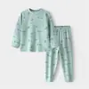 Conjunto de ropa interior térmica de otoño para niños, algodón puro, ropa de casa cálida, conjunto de manga larga para estudiantes de secundaria, oferta especial de liquidación