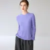 Suéter de cuello redondo 100% cachemira pura para mujer, nuevo estilo otoño e invierno, jersey de punto trenzado, suéter de cachemira ajustado