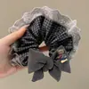 Scrunchie de malha grande estilo coreano para mulheres, acessório de cabelo estilo preguiçoso vintage, elástico para coque, enfeite de cabelo