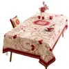 Mantel para mesa de centro de boda, mantel rojo para mesa de comedor de sala de estar, tela decorativa festiva para compromiso y recién casados, mantel de Año Nuevo que realza el ambiente