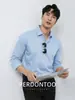 [Modal Lenzing da Áustria] Camisa de Manga Longa Lisa para Homens, Sem Costura, Não Amassa, para Primavera e Outono, Leve para o Trabalho