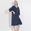 Bata Fina de Mujer para Primavera y Verano Pijama con Cremallera de Longitud Media Ropa de Casa para Mujer Talla Grande Chica Talla Grande Toalla de Baño Portátil para Mujer