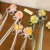 Guofeng Borla Fresco y Estilo Antiguo Nuevo Hanfu Lolita Adorno para la Cabeza Flor de Mariposa Flor de Seda Pinza para el Cabello Accesorios para el Cabello