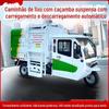 Caminhão de Limpeza de Lixo Sanitário Quadrado de Cinco Vias de Nova Energia Trailer de Quatro Rodas Lixeira de Propriedade Pequeno Caminhão Basculante Autoinstalável