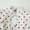 Artículo Caliente Transfronterizo de AliExpress 2026 Primavera Nuevo Blazer de Mujer de Lunares con Cuello Alto, Mangas Abullonadas, Línea A, Cintura Ceñida