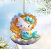 Decoraciones Navideñas Serie de Conchas Sanrio Colgantes Planos Acrílicos Decoraciones Colgantes Colgantes para Fiesta