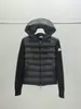 Jaqueta Masculina Europeia M Mengjia de Tricô Bordado Patchwork Casual Quente Fashion Slim Fit com Capuz