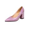 Sapatos de Salto Alto Femininos 2023 Novos Sapatos Femininos Primavera Europeu e Americano Bico Fino Boca Baixa Sapatilhas Salto Grosso Salto Médio Sapatos da Moda Tamanho 43