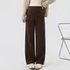 Calças de suporte para a barriga de cintura alta para grávidas no outono e inverno, calças quentes para uso externo, calças largas pós-parto, calças casuais largas de tamanho grande tipo "arroz glutinoso"
