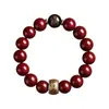 Pulsera de Cinabrio para Hombres y Mujeres, Pulsera del Año Zodiacal, Amuleto Guardián del Año de la Serpiente, Cuentas de Transferencia Zodiacal de Arena Dorada Púrpura, Bajo Contenido