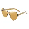 Novos Óculos de Sol Sem Aro em Formato de Coração Estilo Coreano para Meninas, Disponíveis em Várias Cores, Perfeitos para Fotos de Férias e Looks Chamativos