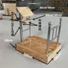 Podio para Director de Coro Musical, Plataforma de Coro Plegable y Retráctil Móvil de Madera Maciza, Escalones de Escenario de Tres Niveles