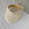 Sombrero de Paja con Encaje de Copa Vacía Estilo Coreano Verano Bebé Protector Solar Sin Copa Sombrero Pequeño Fresco Sombrilla de Viaje Sombrero de Sol de Mujer Moderno