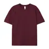 69000 Algodão Penteado 220g Camiseta de Marca da Moda com Logo Estampado Solta Tamanho Grande Gola Redonda Camiseta Masculina