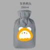 Bolsa de água quente para cama, enchível, espessa, para aquecer a cintura, compressa quente, abdômen, aquecedor de mãos, capa de tecido pelúcia, uso duplo para compressa quente e fria