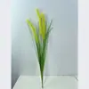 Estilo INS hierba cola de zorro de tres cabezas simulación decoración de arreglo floral para el hogar sala de estar flores artificiales de plástico flores falsas paisajismo hierba cola de zorro