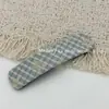 Grampo de Cabelo de Tecido Xadrez Estrela Estilo Coreano, Presilha BB Simples Geométrica Xadrez Azul-Verde, Presilha para Franja, Presilha Lateral, Grampo para Cabelos Soltos