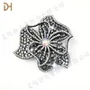 Novo patch de flor de seis pétalas com lantejoulas de strass para sapatos, chapéus, decoração de flor, acessórios de vestuário para amostra, atacado