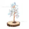 Atacado de fábrica base de tronco cristal árvore da vida árvore da fortuna enfeites decorações de escritório casa artesanato