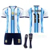 A2026 Copa del Mundo Argentina Uniforme de Fútbol Local Set No. 10 Camiseta Messi No. 11 Di María No. 21 Di Ba