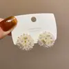 Brincos de flor de design de nicho de luxo leve brincos de vento frio 2022 nova moda brincos super fada