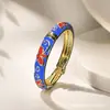2026 Pulsera Esmaltada de Trébol de Cuatro Hojas Fresca y Dulce Más Vendida para Mujeres, Joyería Vintage de Corte Abierta Apilable al por Mayor