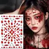 Pegatinas Faciales de Halloween, Pegatinas de Tatuaje para Niños, Maquillaje de Dibujos Animados para Niños, Cicatrices Falsas, Accesorios de Maquillaje de Broma, Pegatinas