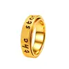 Anillos Rotatorios de Acero Inoxidable Amazon Transfronterizos, Anillos de Pareja para Alivio del Estrés, Joyería al por Mayor de Comercio Exterior Europeo y Americano
