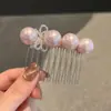 Exquisito, Dulce y Suave Peine para el Cabello de Perlas con un Toque de Lujo y Alta Gama, Versátil para Flequillos Laterales y Peinados, una Herramienta Mágica para Arreglar Recogidos