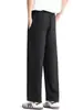 Ropa de Hombre Fengshe / Pantalones Casuales de Lino Ligeros de Verano para Hombre, Pantalones de Pierna Ancha Rectos Arrugados, Pantalones Largos Adelgazantes Cleanfit