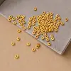 Cuentas de plata rotas de 1.5 mm, accesorios de cuentas de plata, cuentas espaciadoras irregulares chapadas en oro de plata pura s925, accesorios para pulseras de bricolaje